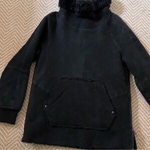 Polo by Ralph Lauren Black Dyed Lamb Shearling 100% wool.shell. Made in Italy